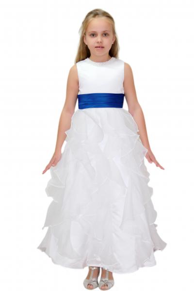 Blumenkinderkleid/ Kommunionskleid K1612 Rot, Rosa, Blau, Schwarz
